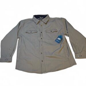 Brand new Gray Button-Up Canvas Rugged wear winter/work built tough jacket